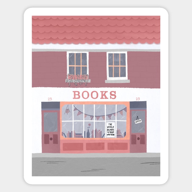 Book Store Poster Sticker by KlioStudio